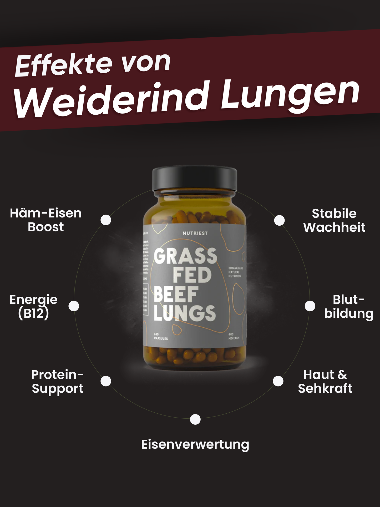 Grass Fed Desiccated Beef Lung Supplement