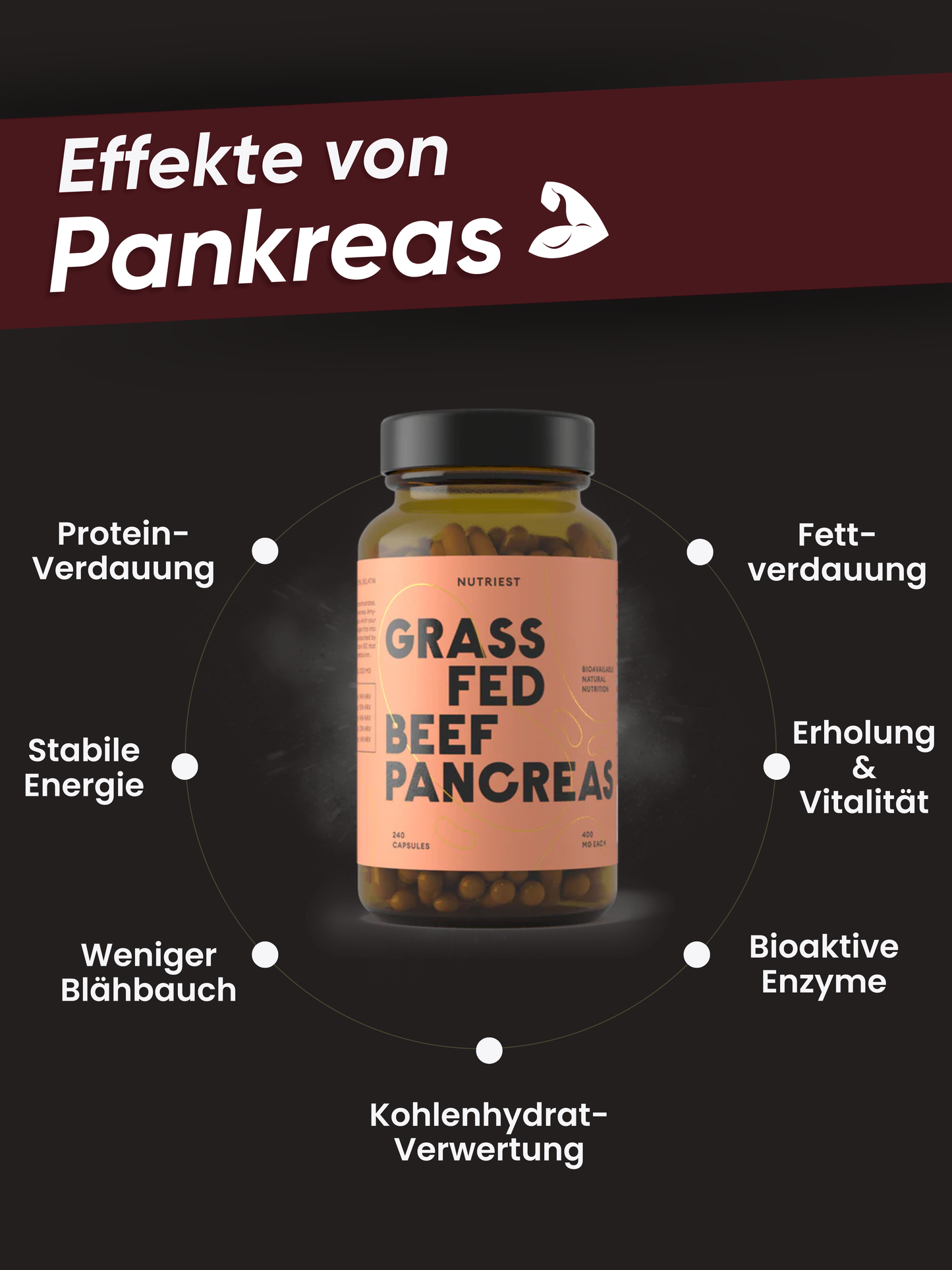 Grass Fed Desiccated Beef Pancreas Supplement