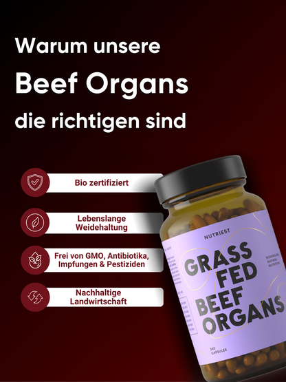 Grass Fed Desiccated Beef Organ Complex Supplement