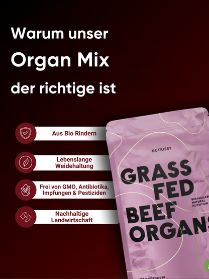Organic Grass Fed Desiccated Beef Organ Complex Powder