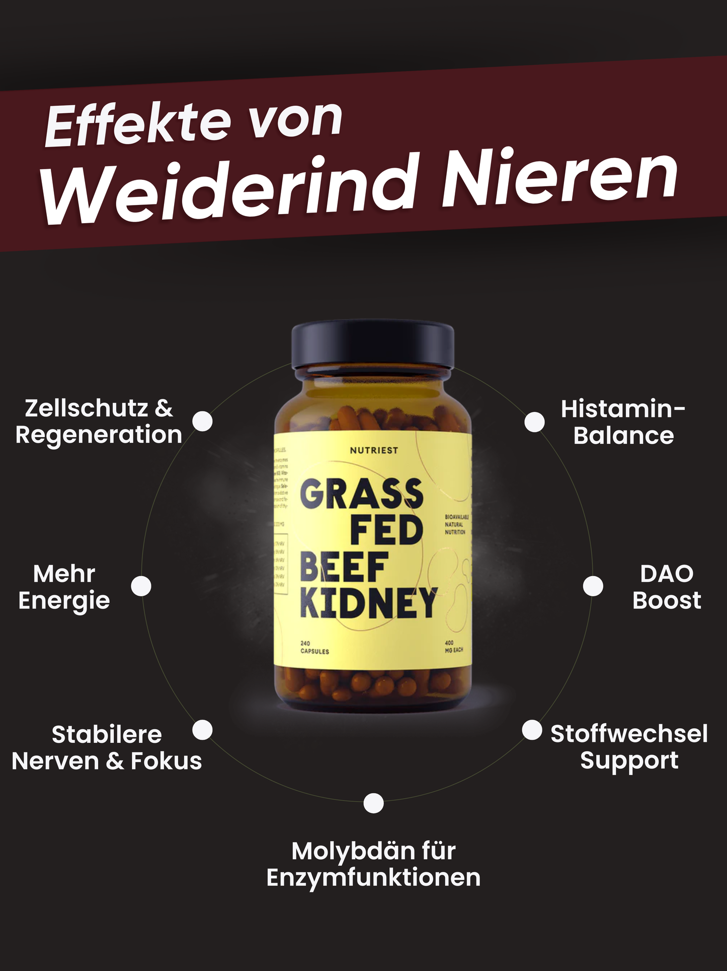 Grass Fed Desiccated Beef Kidney Supplement