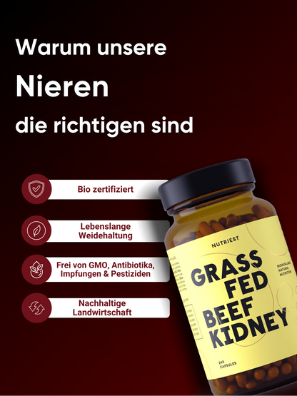 Grass Fed Desiccated Beef Kidney Supplement