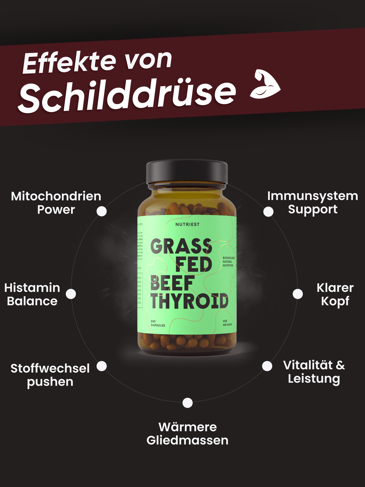 Grass Fed Desiccated Beef Thyroid Supplement