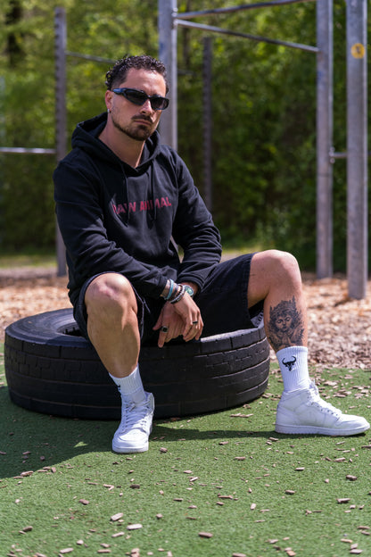 Der Raw Animal Hoody in Schwarz