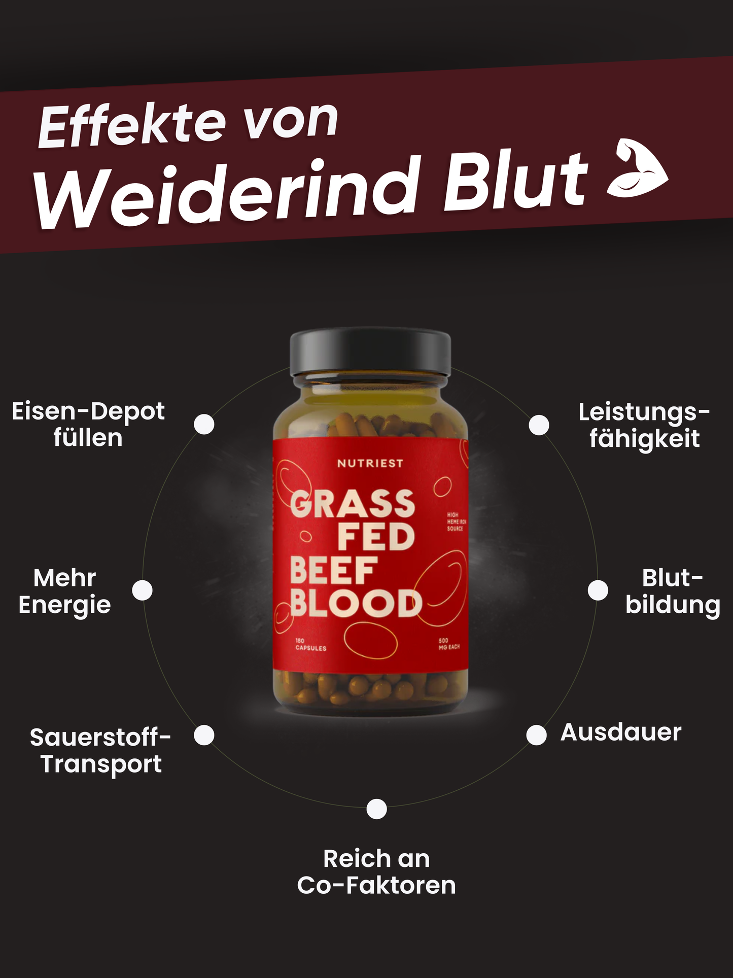 Grass Fed Desiccated Beef Blood Supplement