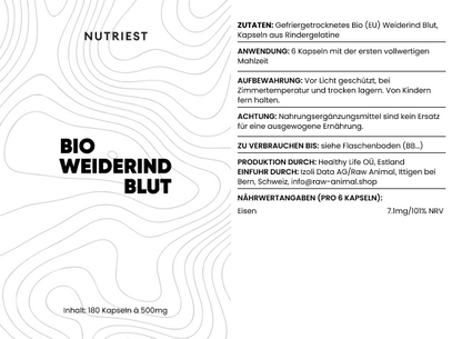 Grass Fed Desiccated Beef Blood Supplement