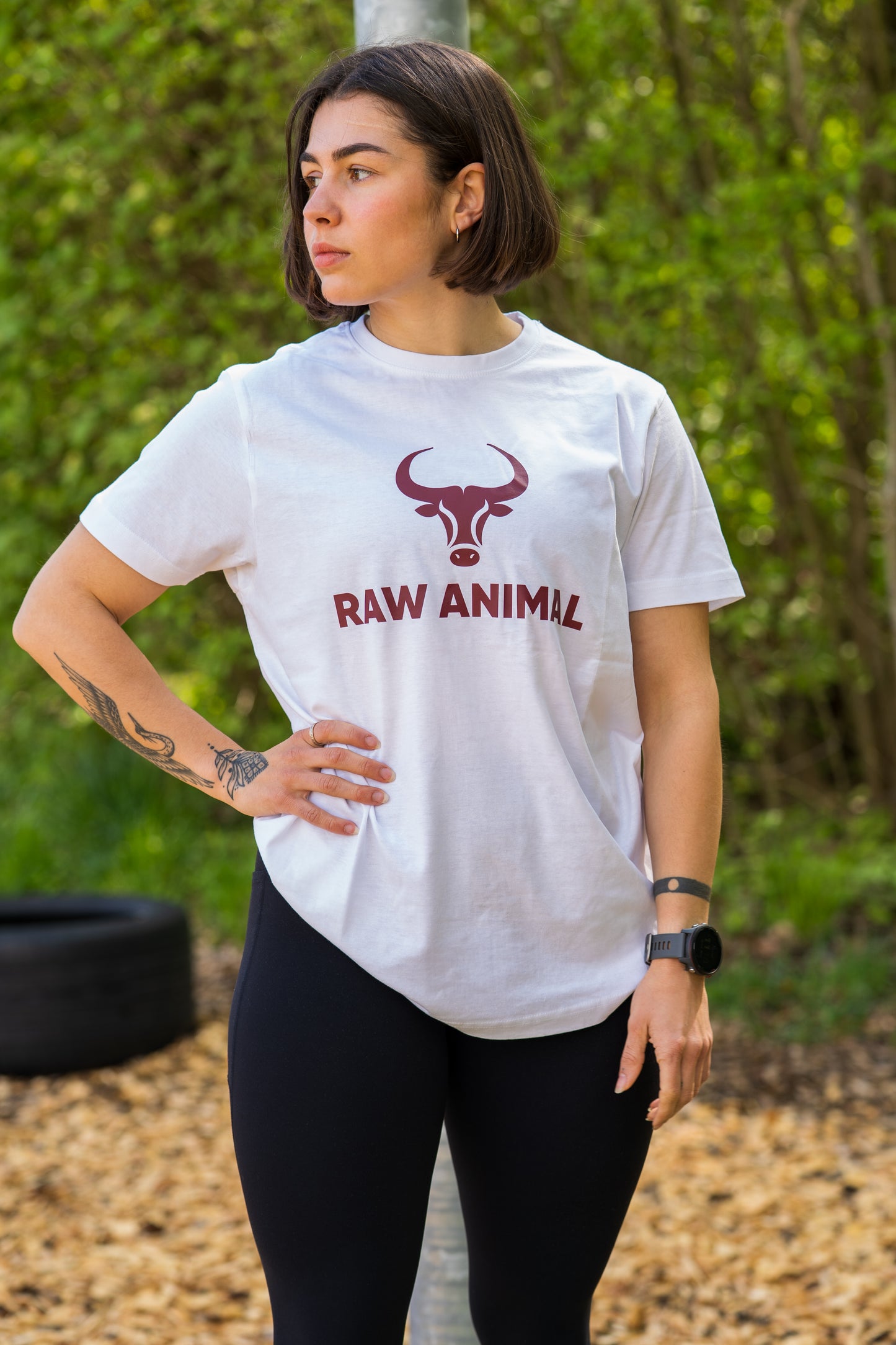 Das Raw Animal T-Shirt in klassischem Weiss