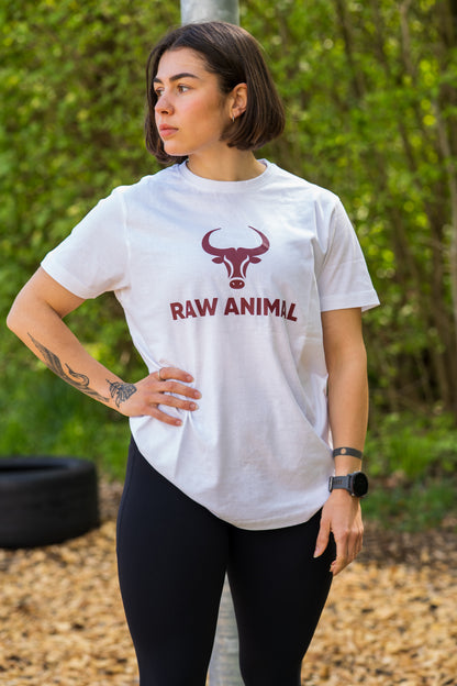 Das Raw Animal T-Shirt in klassischem Weiss