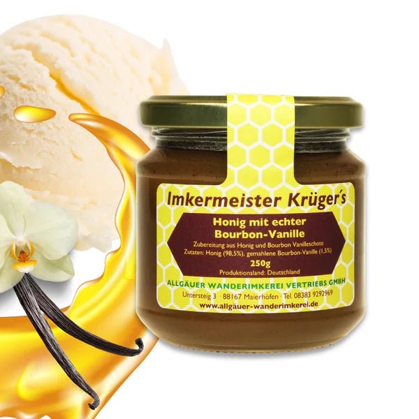 Honig mit echter Bourbon-Vanille 250g Imkermeister Krüger - Raw Animal