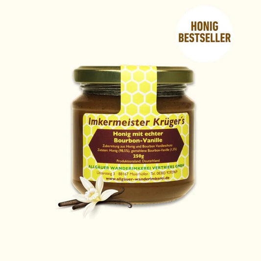 Honig mit echter Bourbon-Vanille 250g Imkermeister Krüger - Raw Animal